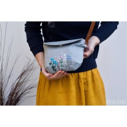 Na objednávku TALLO LIGHT GREY (lněná, ruční výšivka)