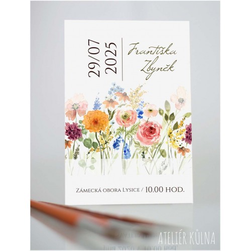 Svatební oznámení *Zářivá* (No.328) karta