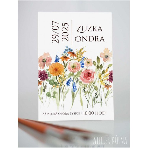 Svatební oznámení *Zářivá II* (No.329) karta