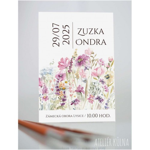 Svatební oznámení *Pastel II* (No.330) karta