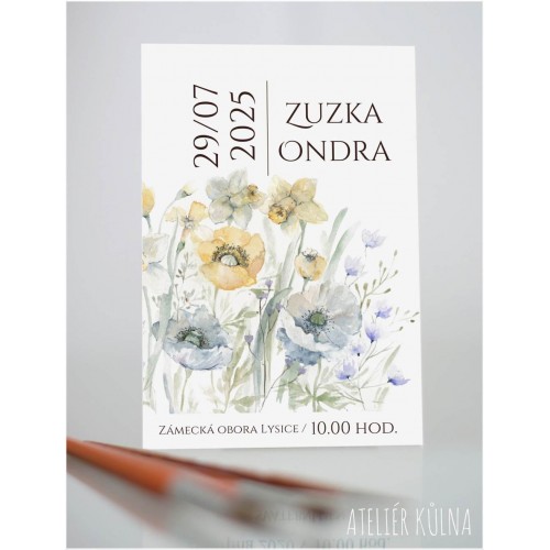 Svatební oznámení *Prázdniny II* (No.331) karta