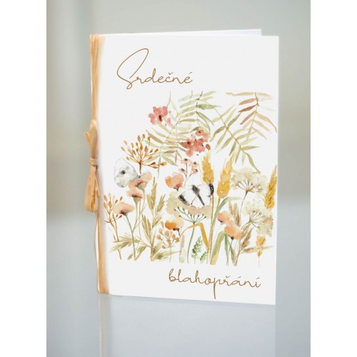 Přání *Bělásci*s textem Srdečné blahopřání