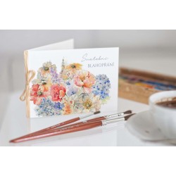 Svatební přání *Pivoňky a hortenzie*