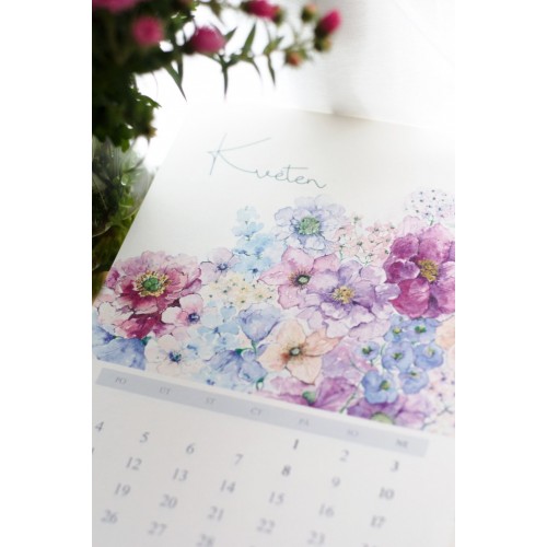 Kalendář 2026 s motivy květin I.