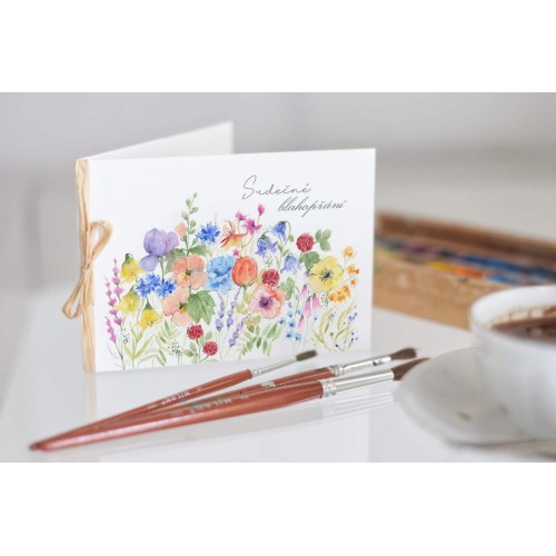 Přání Letní procházka s textem Srdečné blahopřání