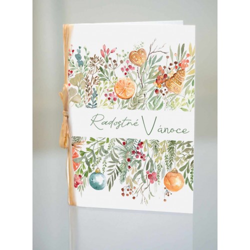 Vánoční přání Provoněné Vánoce s textem Radostné..