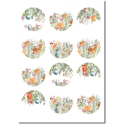 Samolepky*VÁNOČNÍ_No.35_Provoněné Vánoce* 12ks