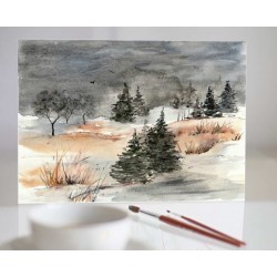 ORIGINÁL Našlapuj lehce (vel. A4, akvarel)