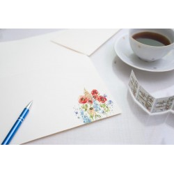 Dopisní papír Máky a náprstníky (10ks)
