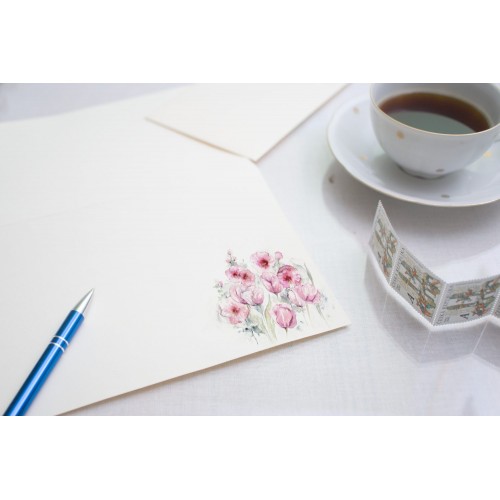 Dopisní papír Sléz (10ks)