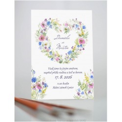 Svatební oznámení Botanická zahrada světlá (No.356) karta