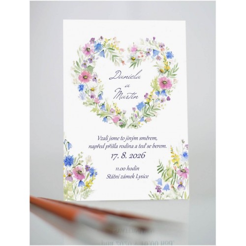 Svatební oznámení Botanická zahrada (No.356) karta