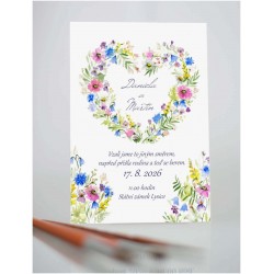 Svatební oznámení Botanická zahrada (No.356) karta