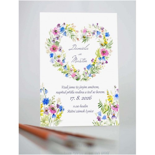 Svatební oznámení Botanická zahrada (No.356) karta