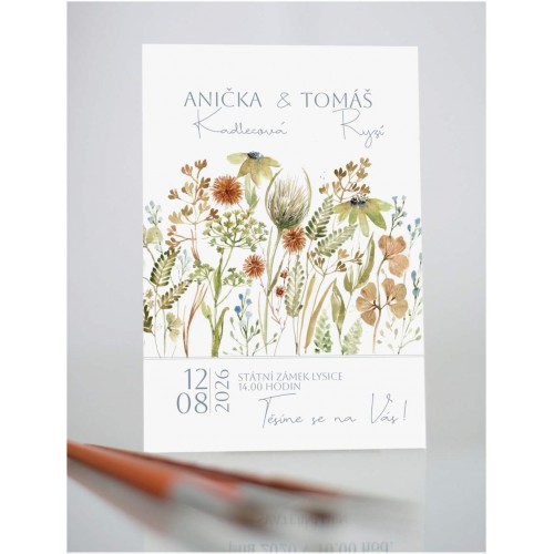 Svatební oznámení Zářijový den (No.354) karta